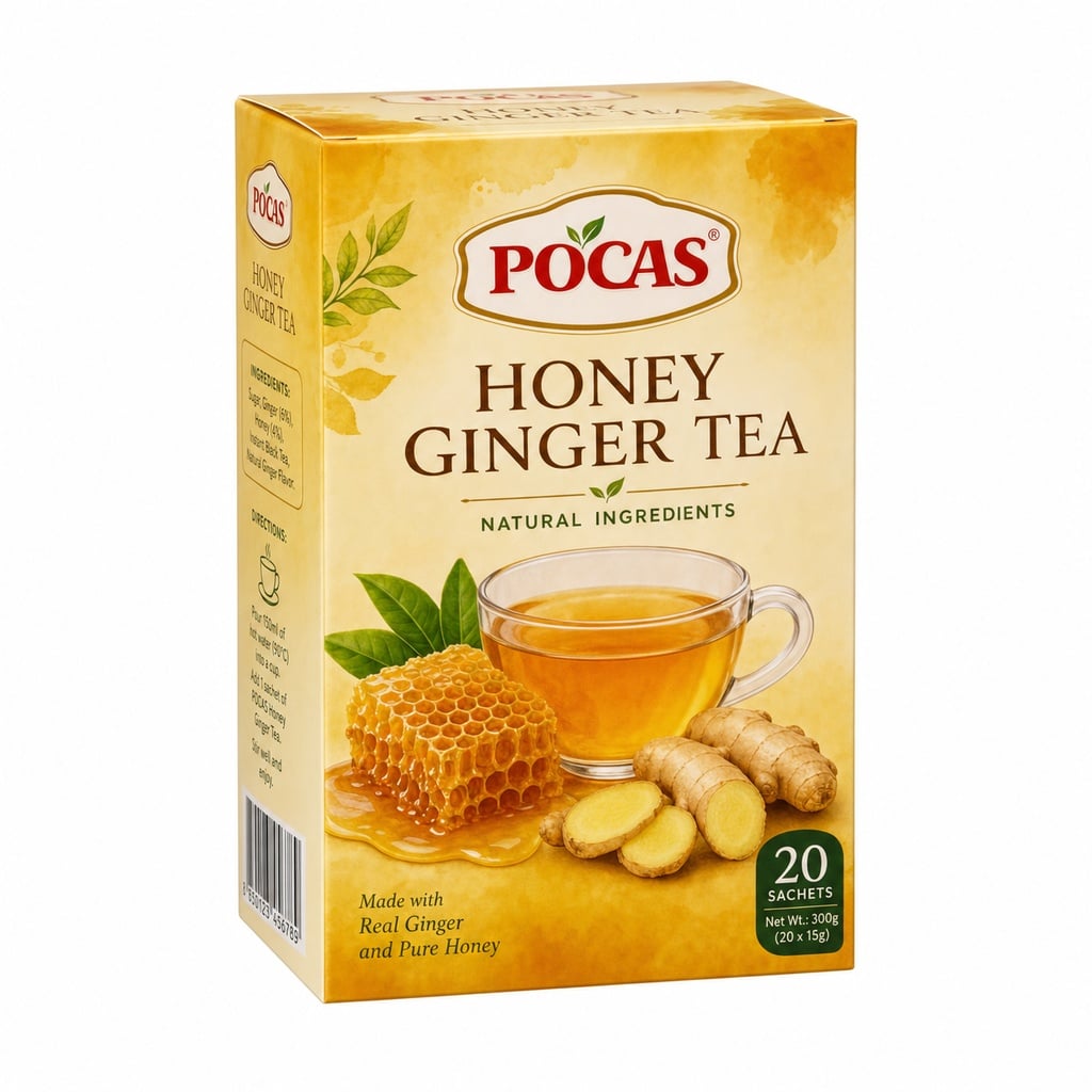 Pocas Honey Ginger Tea 20 Sachets